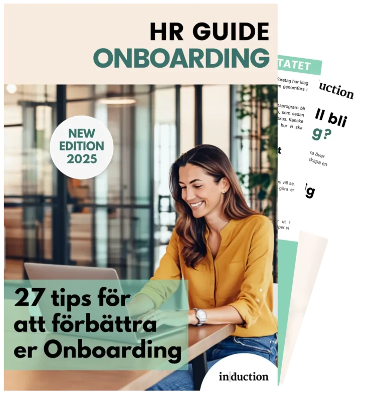 Bild från tre sidor av Inductions Onboarding guide